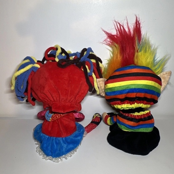 2 Flip Zee Trolls Girls Rainbow Galore Lola 18" Plush Doll Jay Play Reversible - Picture 6 of 6